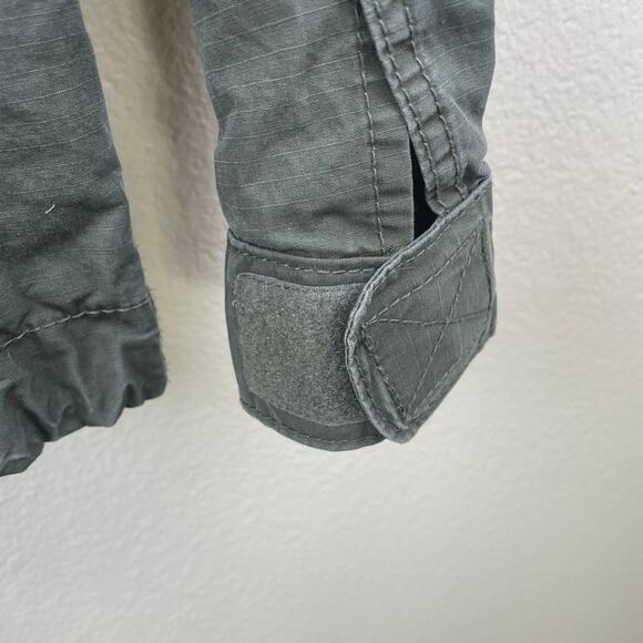 H&M Jacket Mens M Army Military Utility Indie Grunge Oversized Full Zip Khaki - Picture 13 of 14